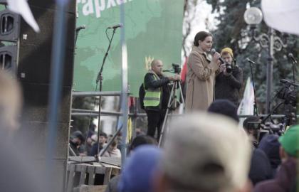 Ірина Паламар закликала відстояти землю на акції протесту під ВР